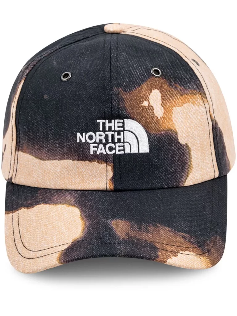 Supreme x TNF bleached denim print 6-panel cap插图